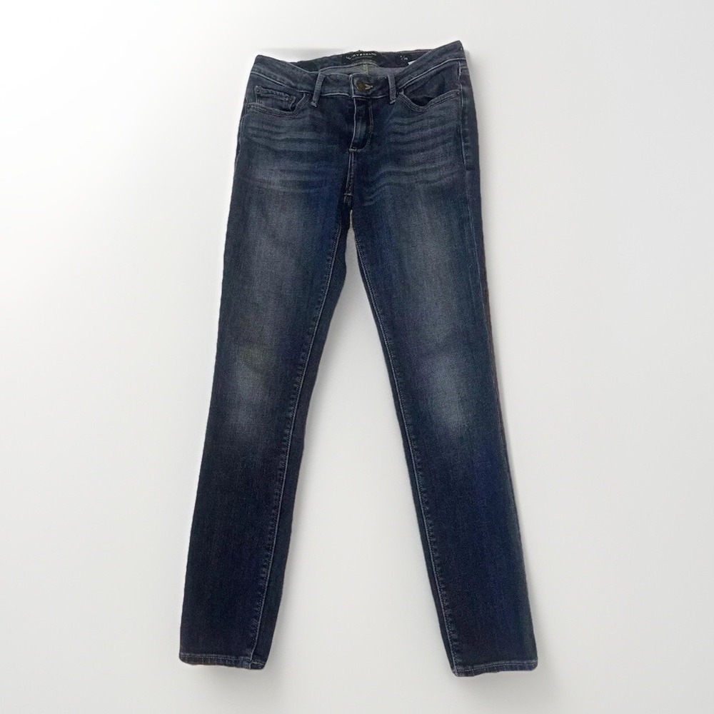 Lucky Brand Womens Jeans Lolita Skinny Size 2 Blue Whiskering Straight